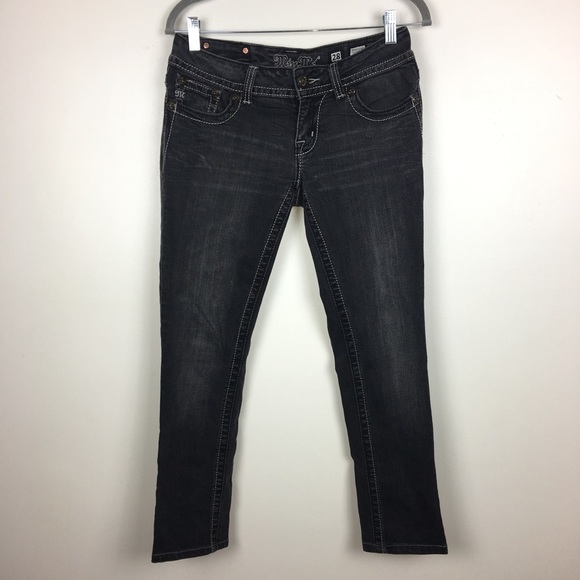 Miss Me Denim - Miss Me Black Light Wash Skinny Jeans